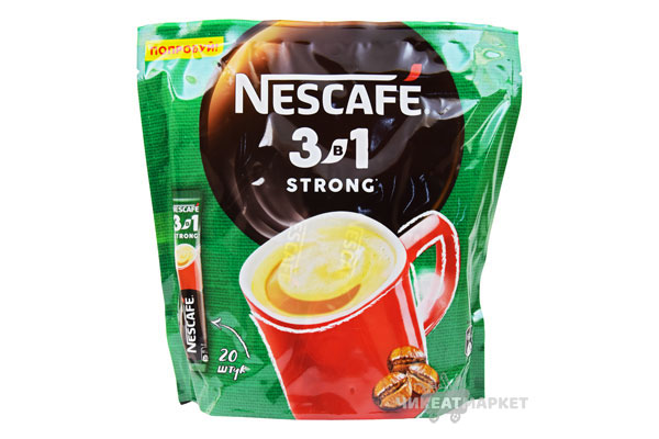 кофе Nescafe 3 в 1 Strong (крепкий) 20пак*20г 