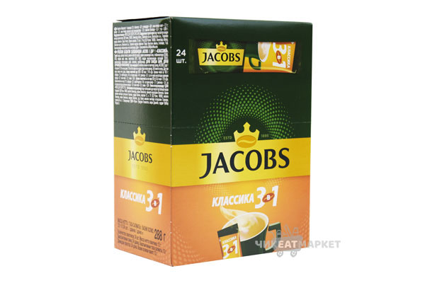 кофе JACOBS Monarch 3 в 1 классика 12.6г*24пак