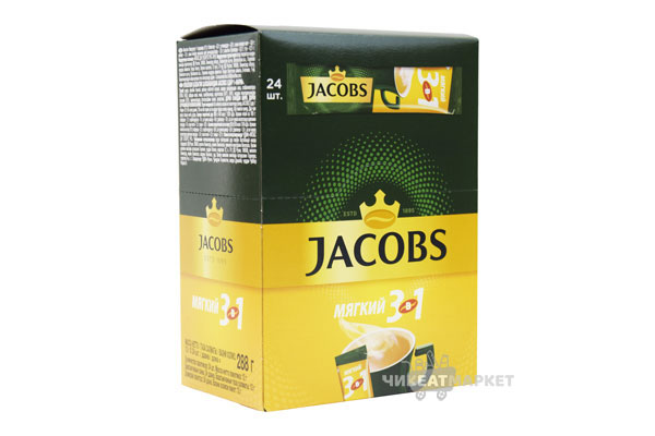 кофе JACOBS Monarch 3 в 1 мягкий 12.6г*24пак