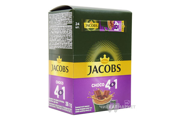 кофе JACOBS Monarch 4 в 1 шоколад 12.6г*24пак