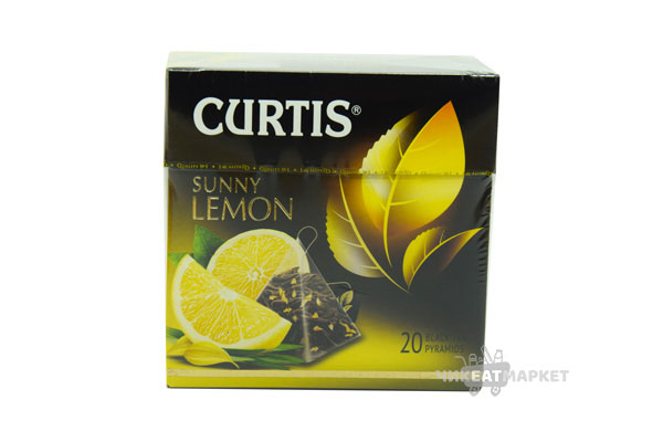 чай Curtis Sunny Lemon (черный/лимон/цедра цитруса) 20пак*1.8г