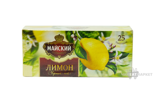 чай Майский Лимон (черный) 25пак*1.5г