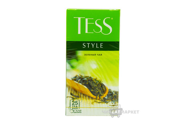 чай Tess Style зеленый байховый 25пак*1.8г