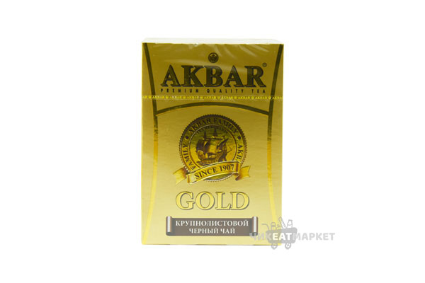 чай AKBAR Gold черный листовой 100г