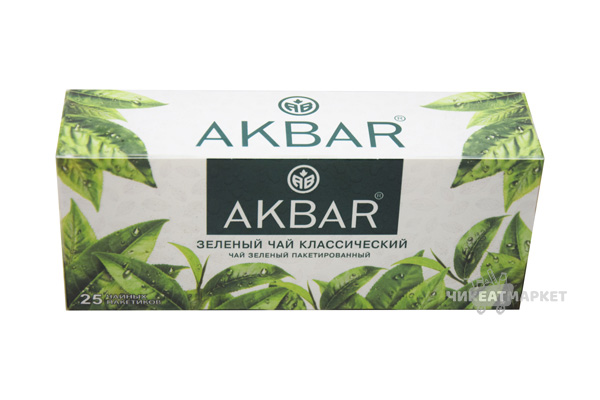 чай AKBAR зеленый 25пак*2г