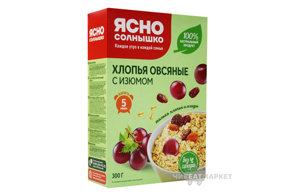 хлопья Ясно солнышко Изюм 300г