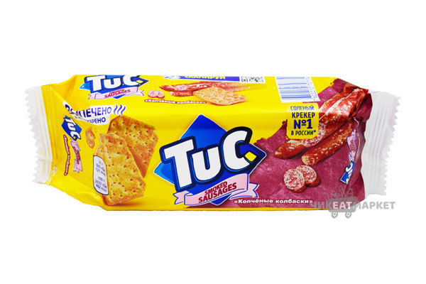 крекер TUC копченые колбаски 100г