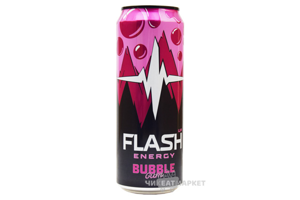 энергетический напиток Flash Energy Bubble Gum 0.45л ж/б