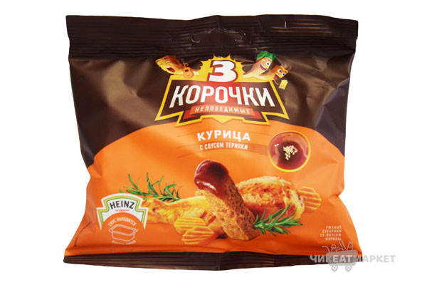 сухарики Три корочки курица 60г + соус терияки 25г