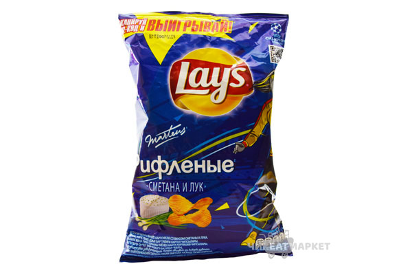 чипсы Lay`s рифленые сметана и лук 81г