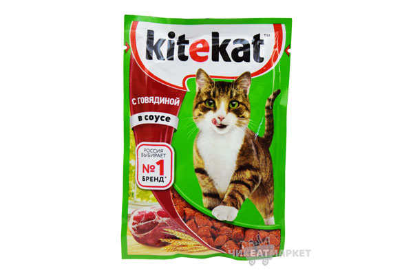 Kitekat говядина в соусе 85г