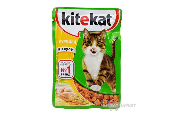 Kitekat курица в соусе 85г