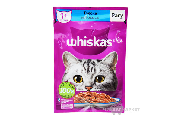 Whiskas рагу  треска и лосось 75г