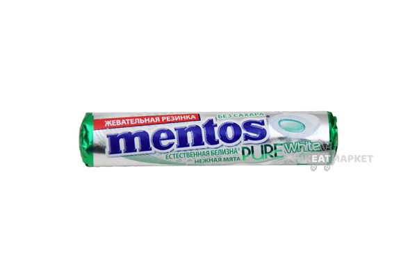 Mentos жевательная резинка Нежная мята 15.5г*24