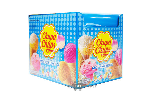 карамель Chupa Chups мороженое (ассорти) 100шт*12г